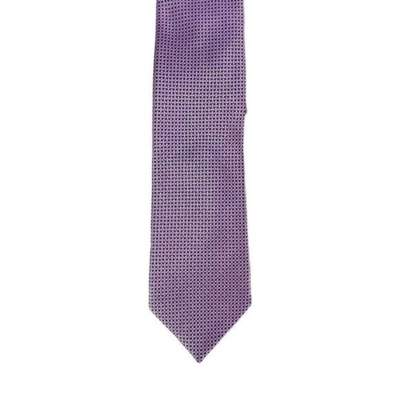 JOS A BANK MENS SILK TIE PURPLE PATTERN - Picture 1 of 3